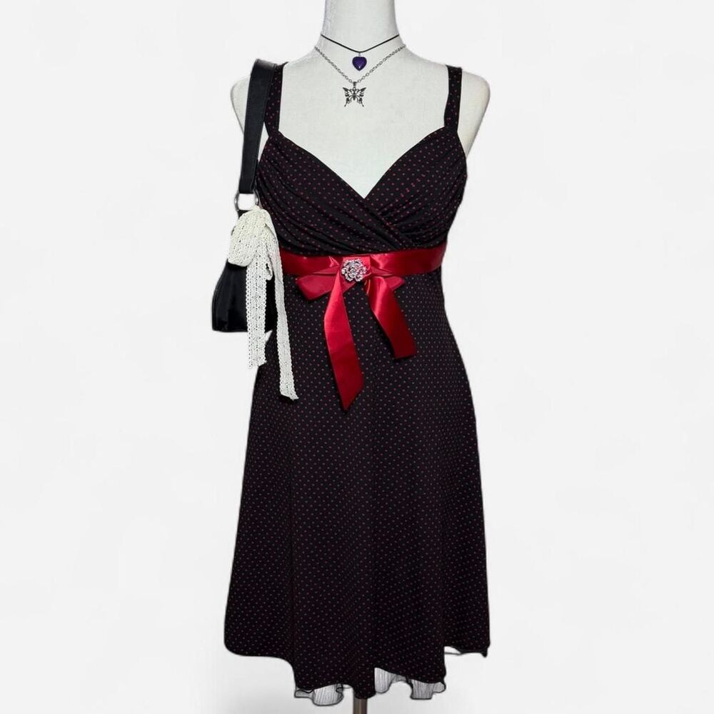 My-michelle Women's Black and Red Dress